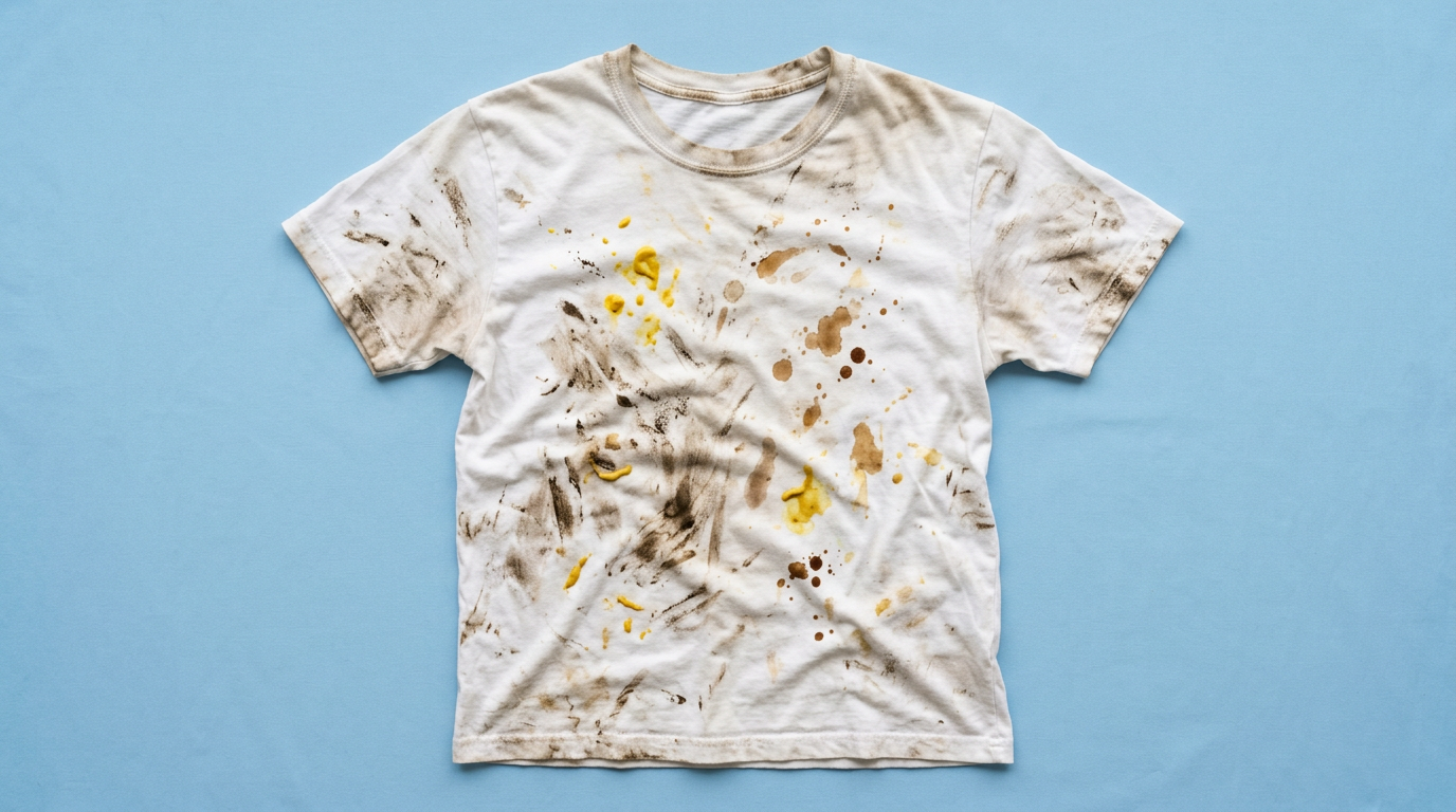 Stained t-shirt